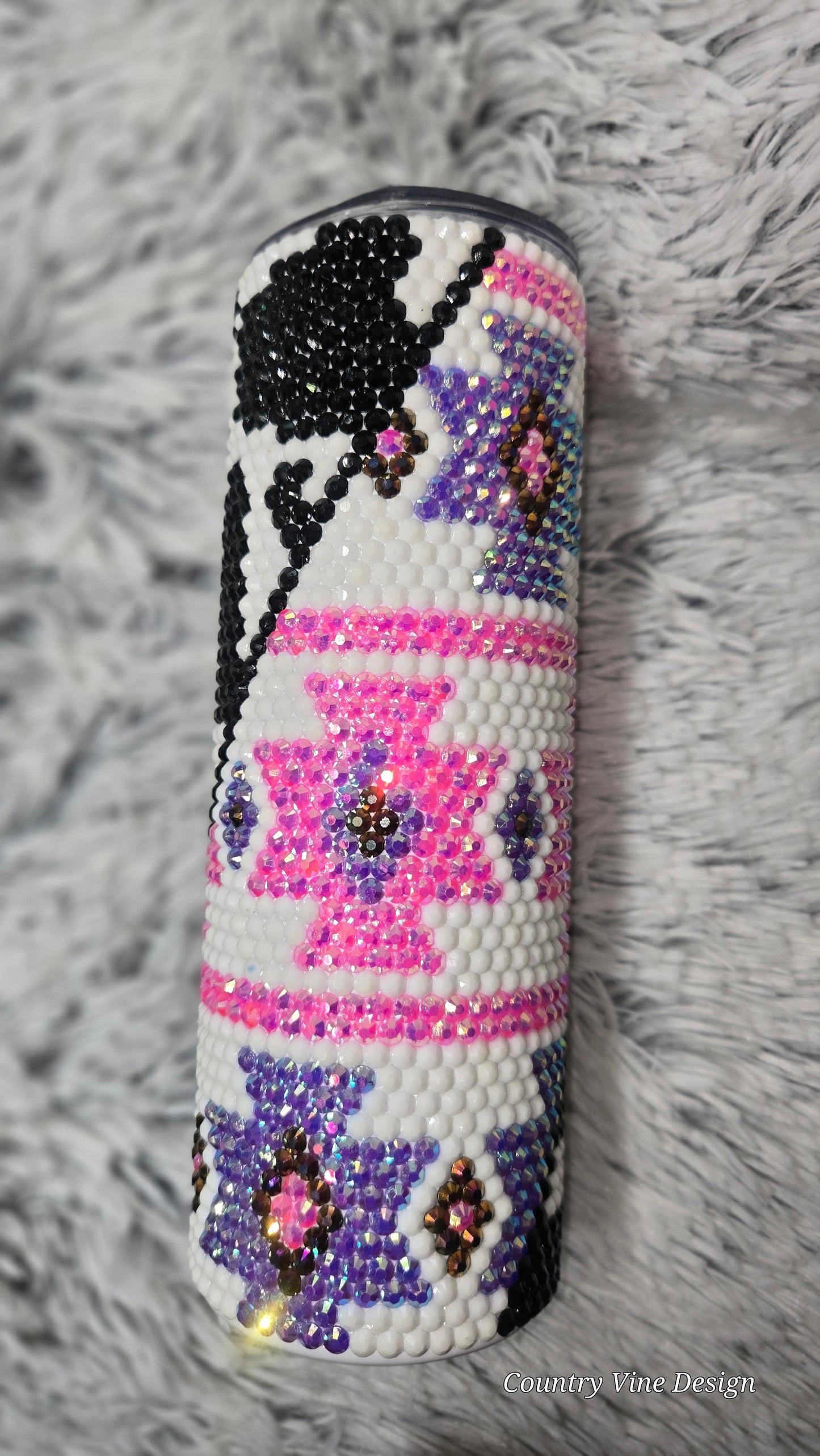 Aztec cow print 20 oz rhinestone