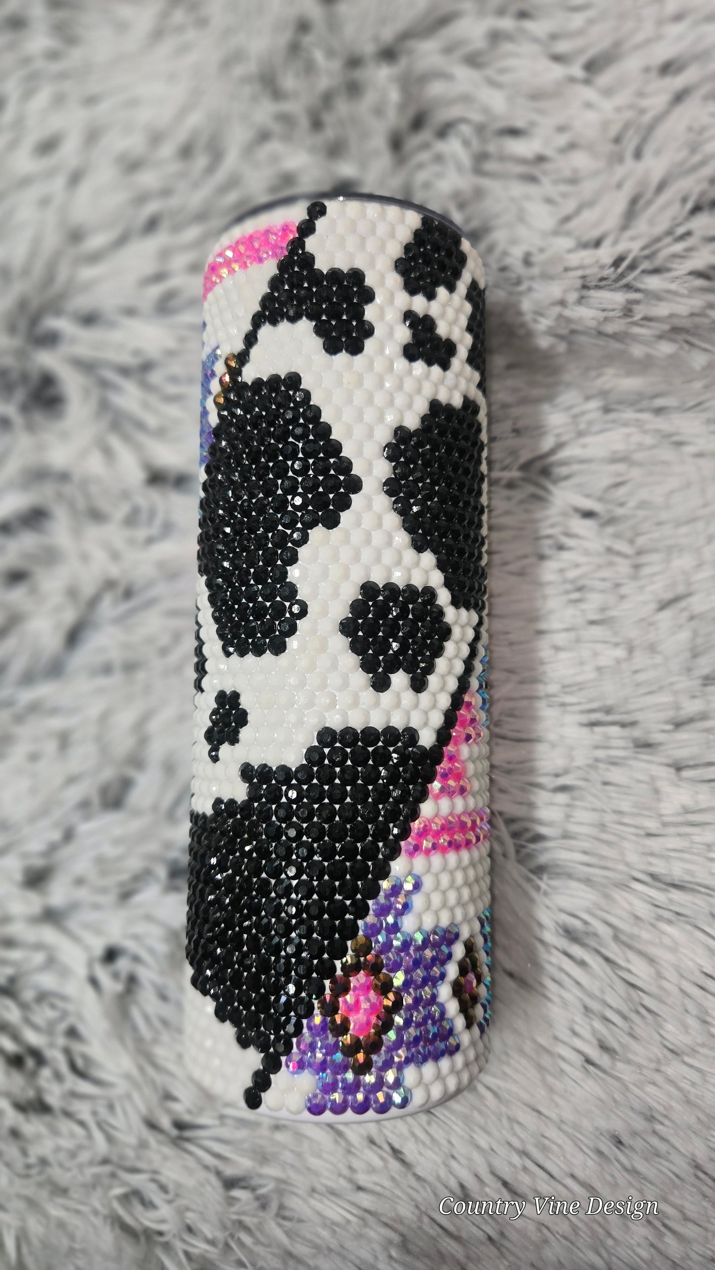 Aztec cow print 20 oz rhinestone